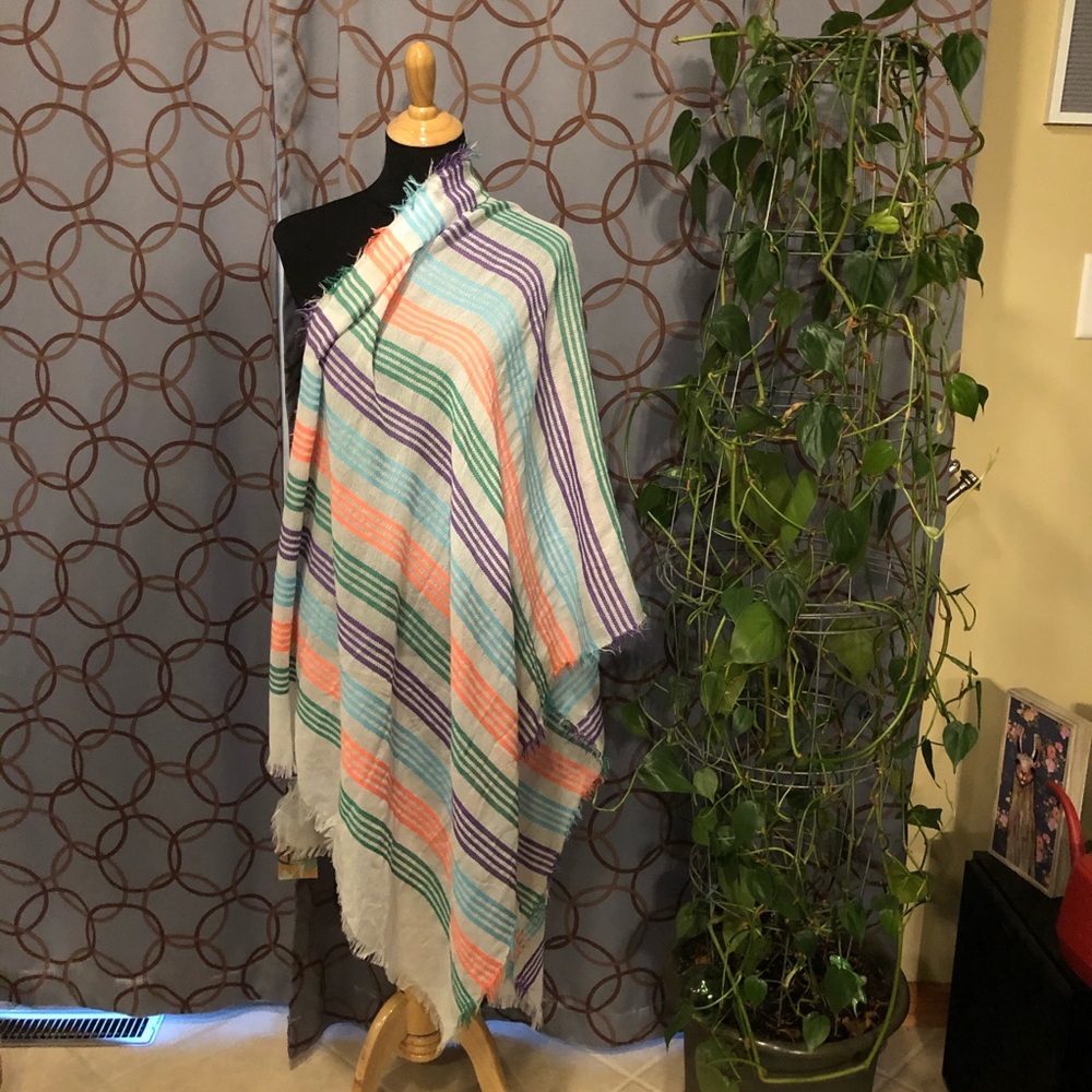 Steve Madden Lightweight Striped Scarf NWT